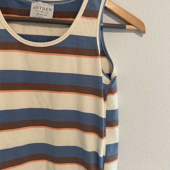 Soft + Stretchy Stripped Tank Top Dress w/ Pockets Size Small - Picture 3 of 7